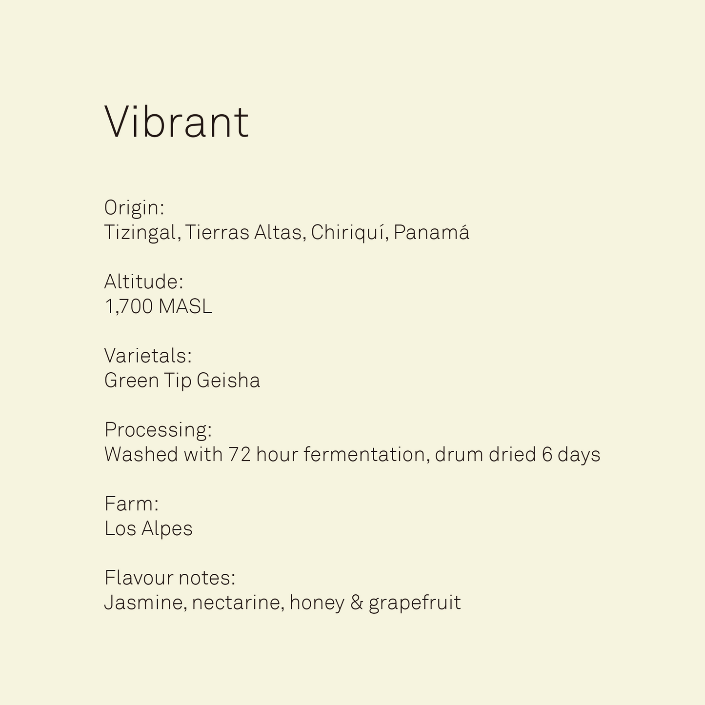 Janson Lot 962 - Panama - Washed