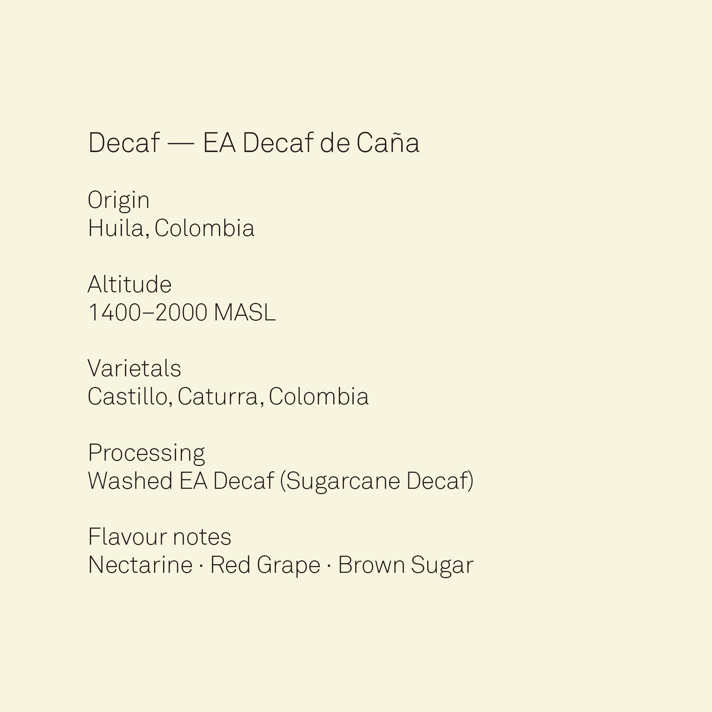 Homebody Union specialty instant coffee Colombia Decaf 30g