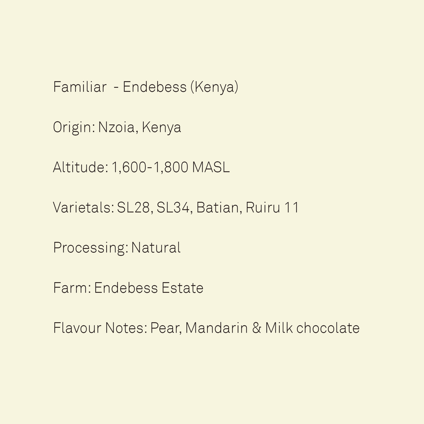 Homebody Union specialty instant coffee Kenya Endebess 30g