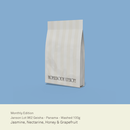 Panama Geisha coffee Los Alpes GLA 962 by Homebody Union Melbourne