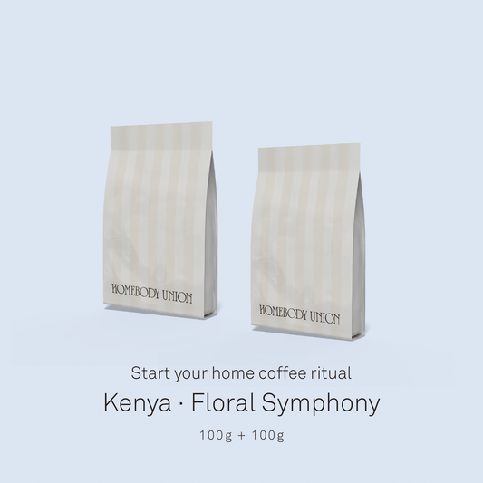 Homebody Union starter coffee set with Kenya and Floral Symphony, 100g each