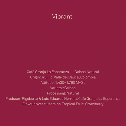 Colombia Geisha Natural coffee beans with jasmine and tropical fruit notes 200g