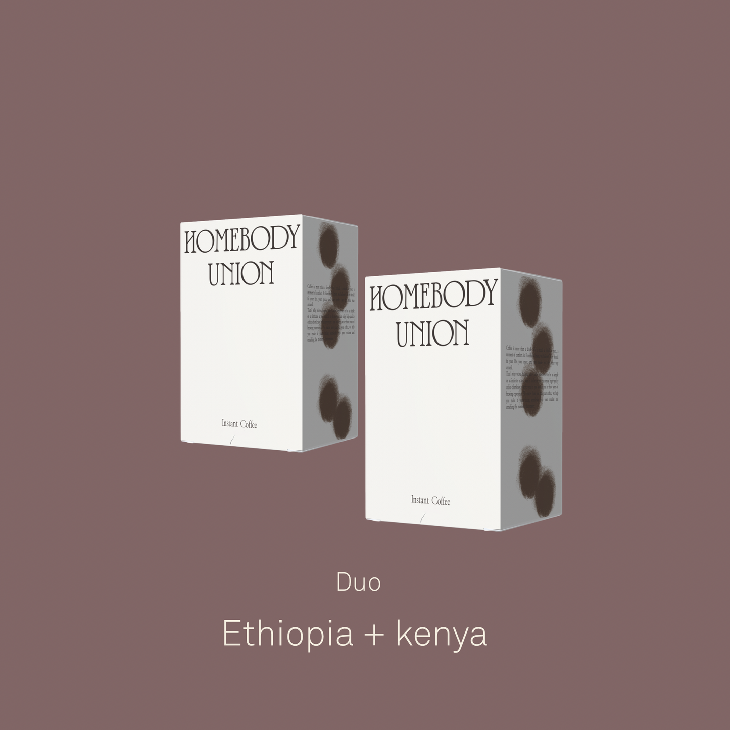 Homebody Union specialty instant coffee duo Ethiopia Kenya