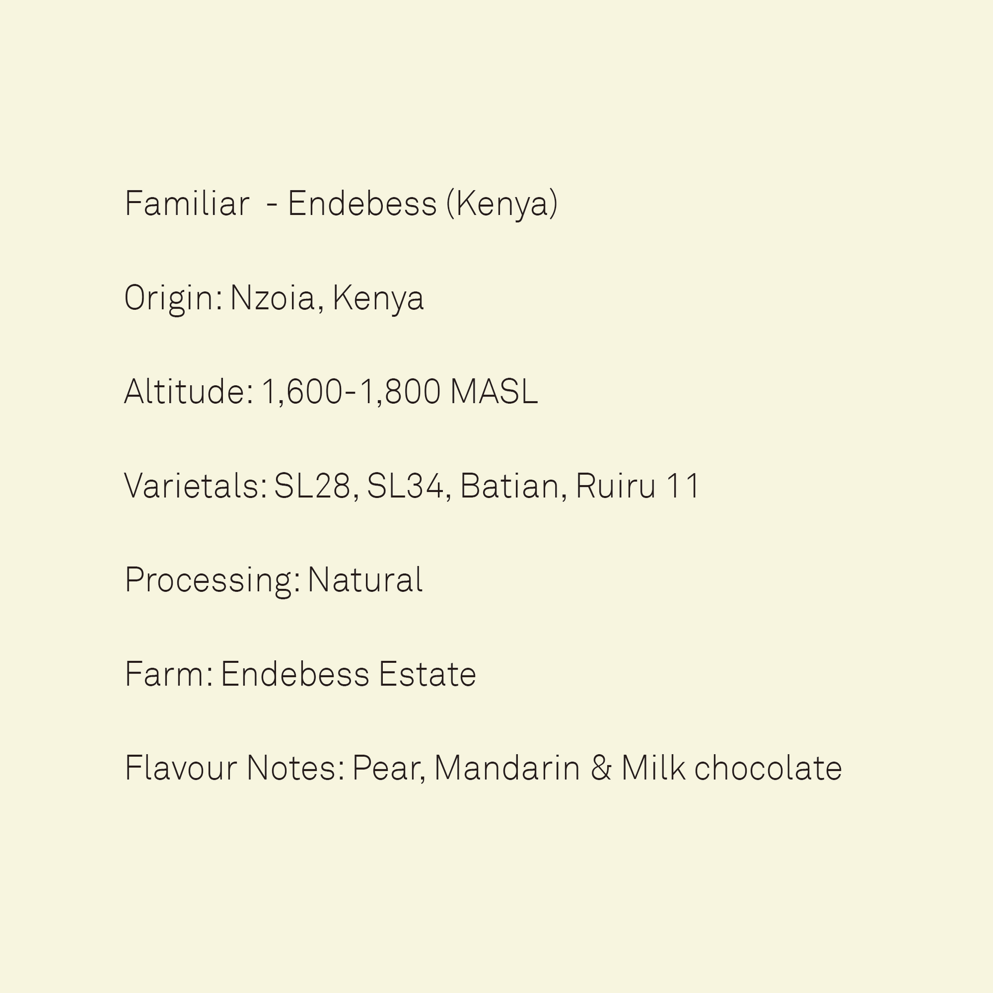 Homebody Union specialty instant coffee Kenya Endebess 30g